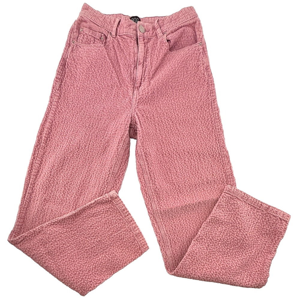 BDG Corduroy Pants Womens 28 Pink High Rise Baggy Wide Leg Urban Outfitters